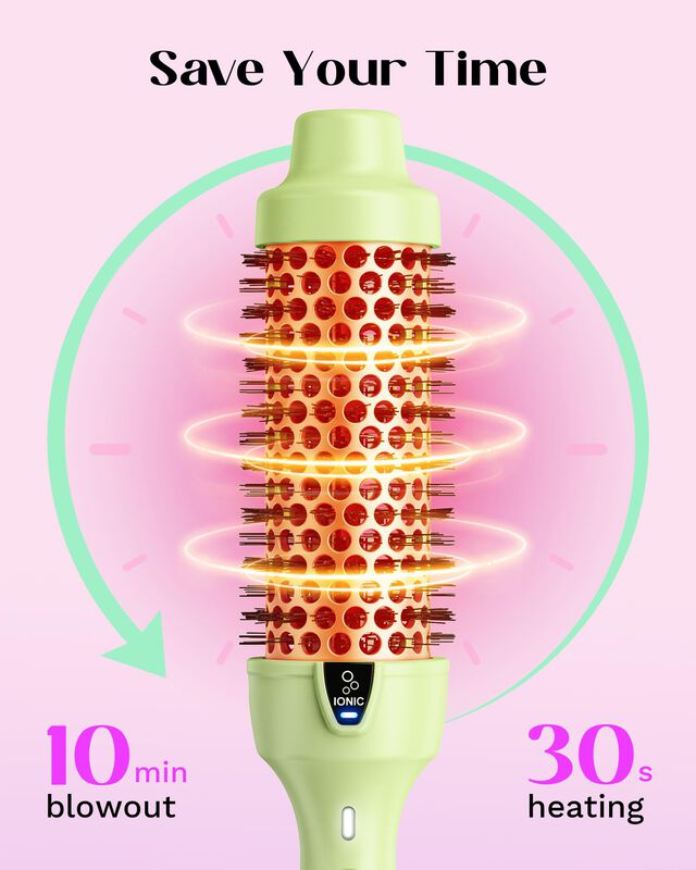 Cepillo T&eacute;rmico Wavytalk Ionic Heated, Redondo,... image number null