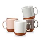 Tazas De Caf&eacute; Malacasa 355 ml, Juego De 4, Multicolor