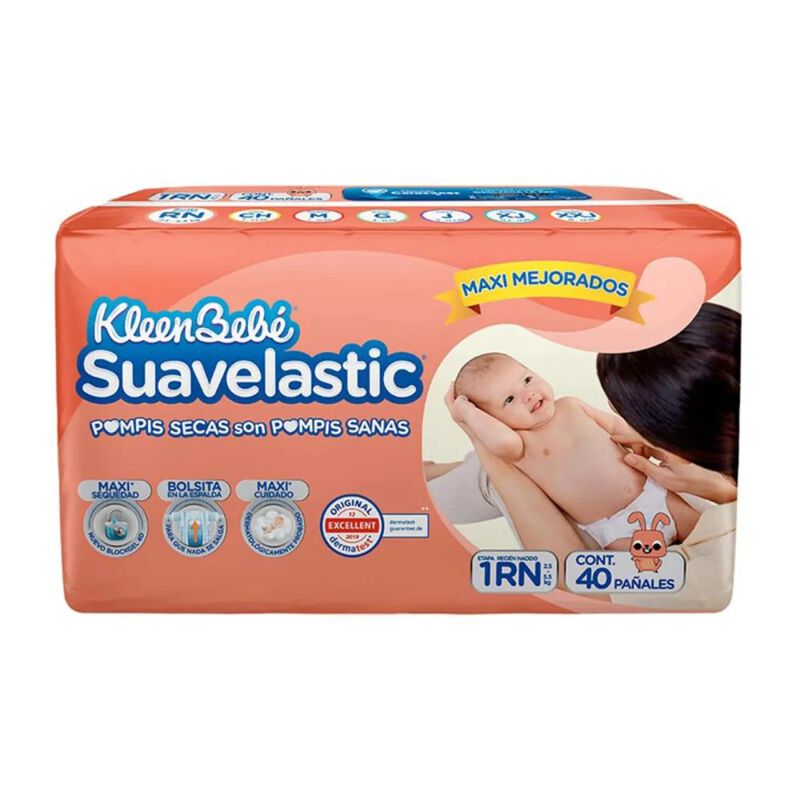 Pa&ntilde;ales Kleenbebe Suavelastic Rn E1 40 Pzs image number null