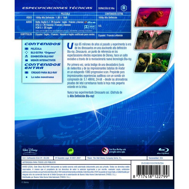 Dinosaurio [blu-ray] image number null