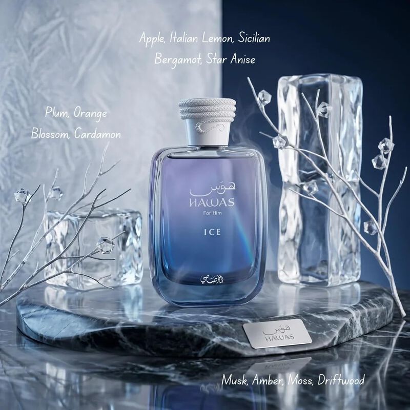 Perfume Rasasi Hawas Ice Hombre 108 Ml Set Viaj... image number null
