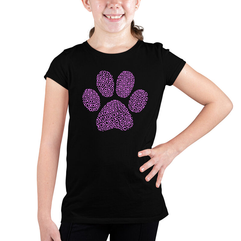 Camiseta Word Art Para Ni&ntilde;a - Huella de Perro X... image number null