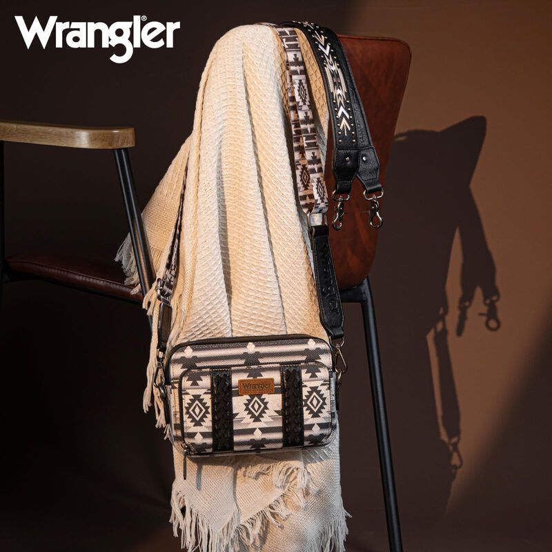 Bandolera Montana West Wrangler Boho Aztec Blac... image number null