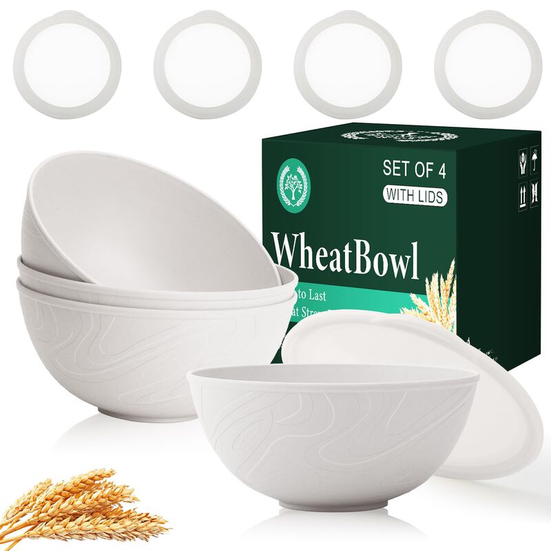 Juego De 4 Tazones Para Cereal Homienly De 40 O... image number null