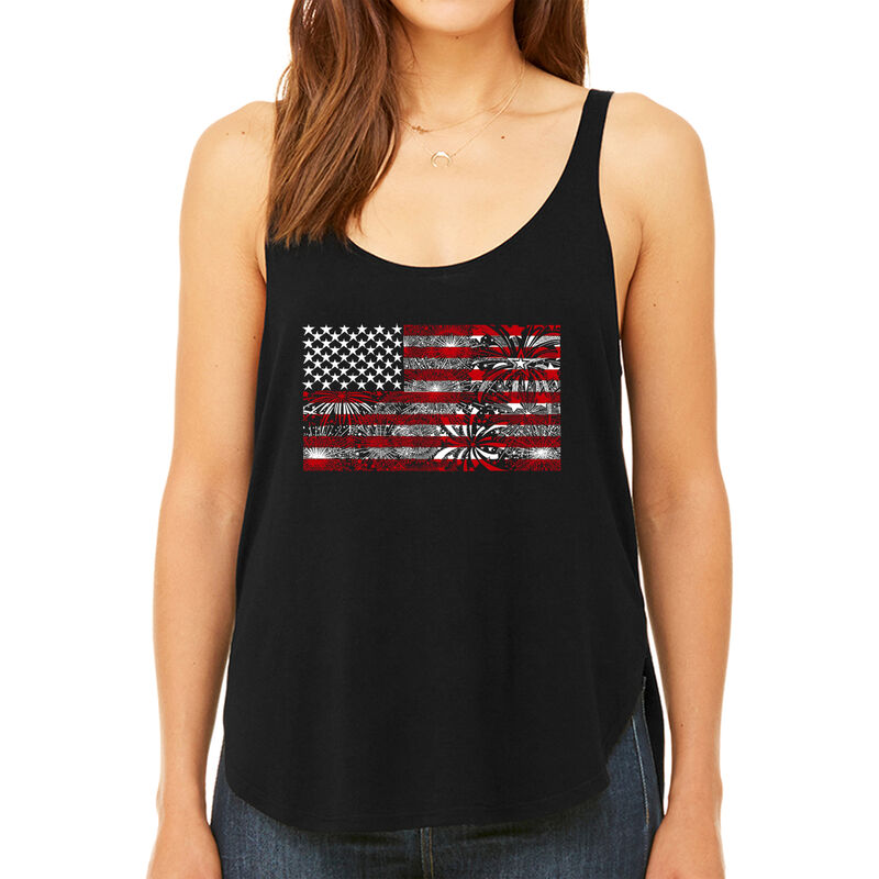 Tank Top Holgado Word Art Para Mujer - Bandera ... image number null