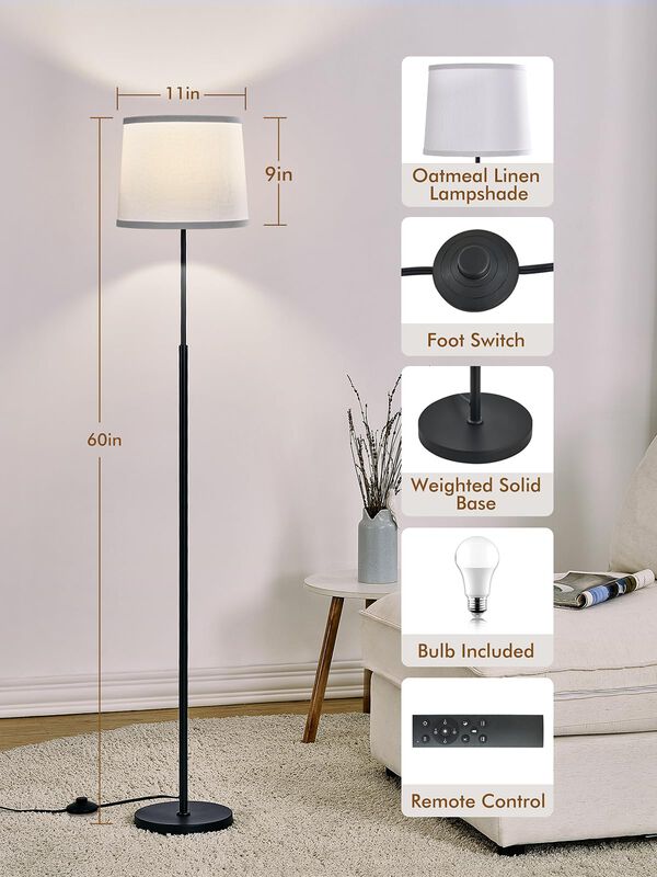 L&aacute;mpara De Pie Hikczc 60" Moderna Para Sala Y D... image number null