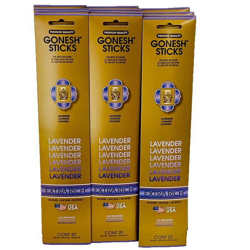 Incienso Gonesh Lavanda &ndash; Pack De 12 (20 Varita... image number null