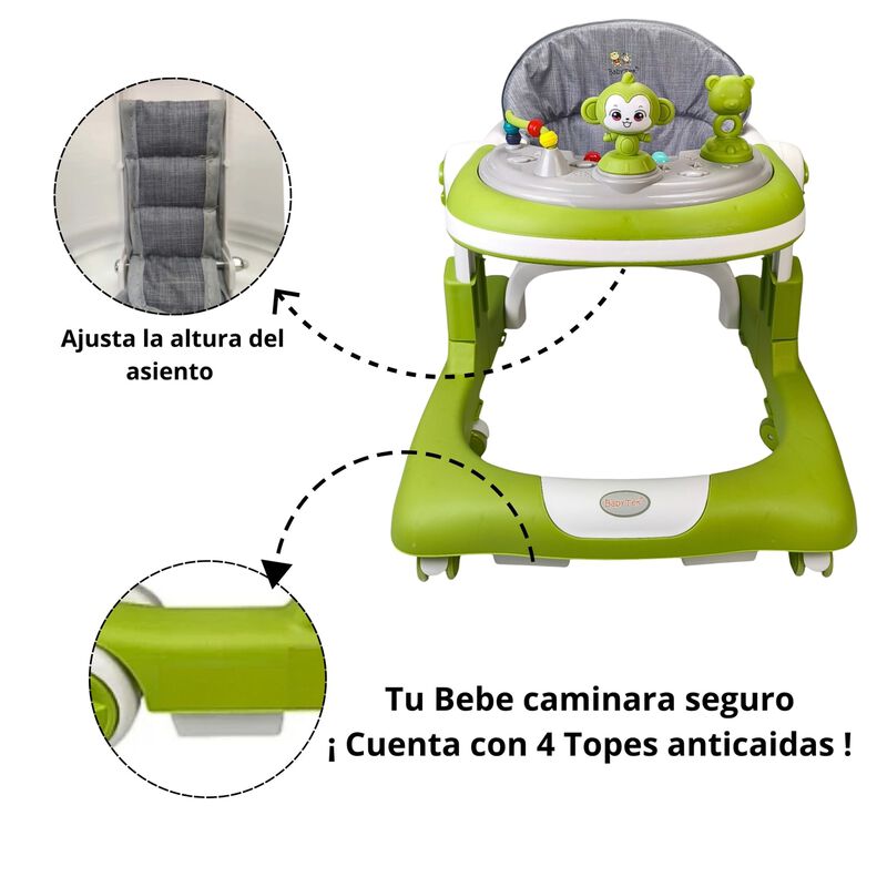 Andadera Infantil Con Asiento Acolchado, Centro... image number null