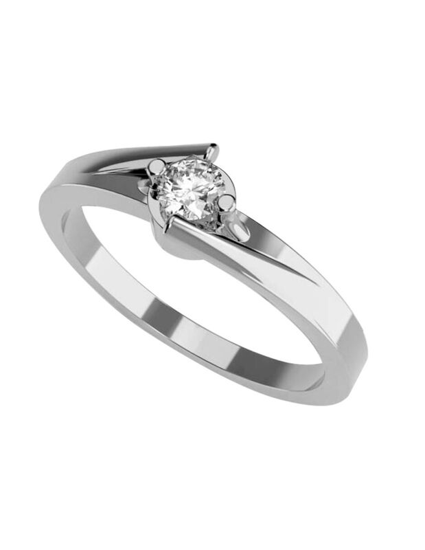 Anillo de Compromiso de 14K con Diamante de Lab... image number null