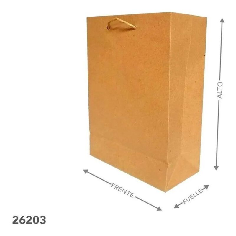 Bolsa Kraft Natural Boutique 22x30x10 image number null
