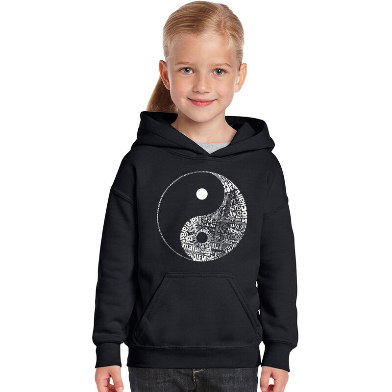 Sudadera Con Capucha Word Art Para Ni&ntilde;a - Yin Y... image number null