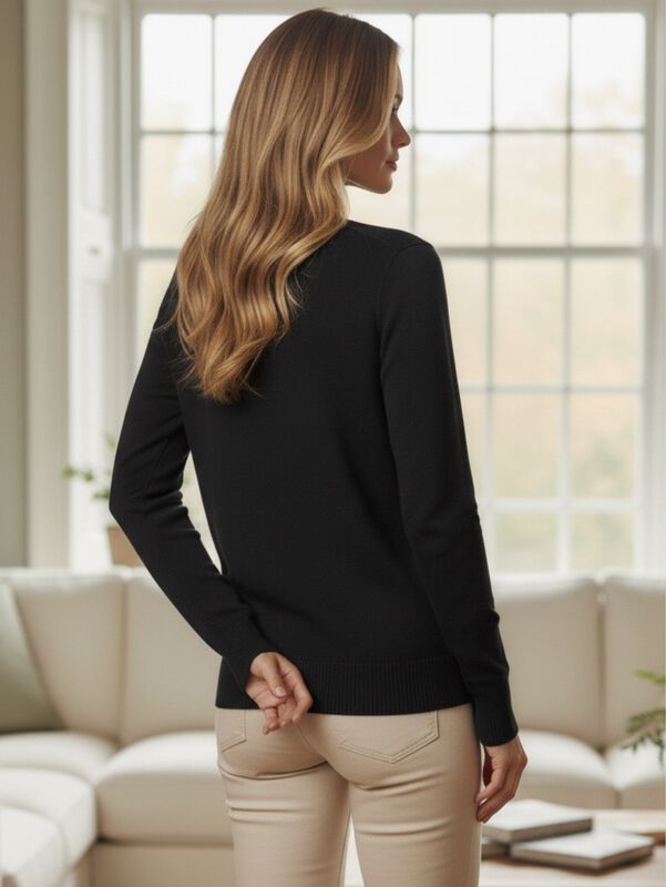 Sueter Mujer De Cuello Alto Y Cierre Sueteres S... image number null