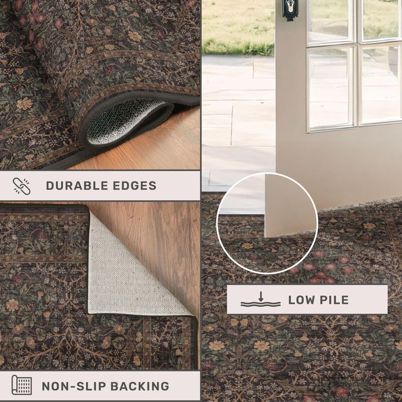 Alfombra Hazo Haus 178 cm &times; 147 cm Lavable Con ... image number null