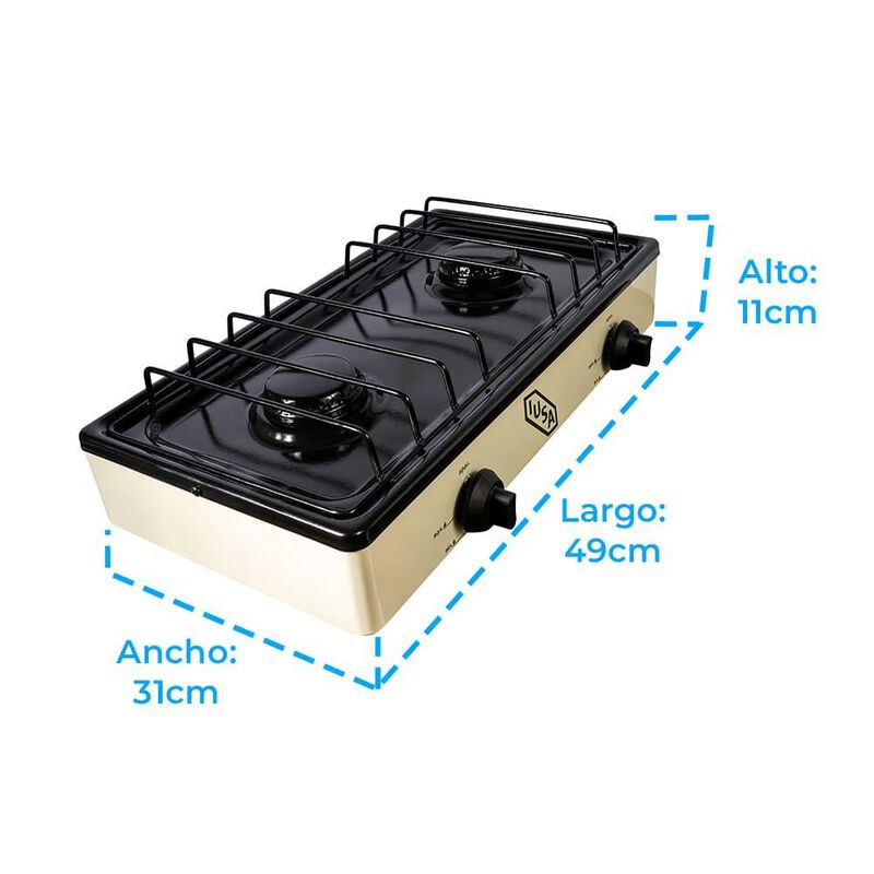 Parrilla A Gas 2 Quemadores Caper Avena image number null