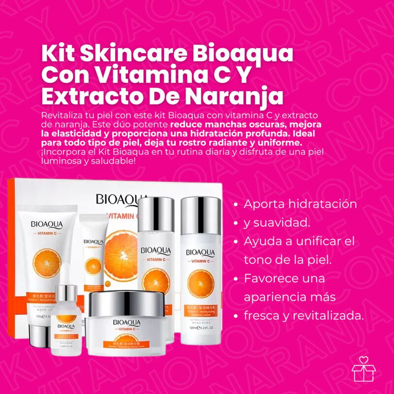 Kit Skincare Bioaqua Con Vitamina C Y Extracto ... image number null