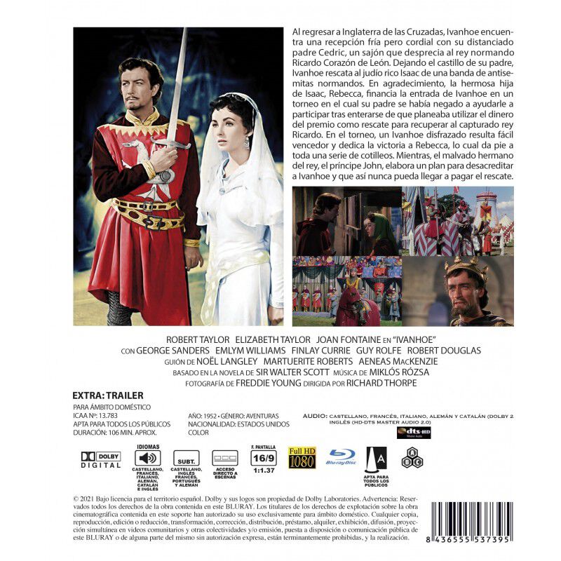 Ivanhoe [blu-ray] (1952) image number null