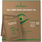 Toallitas Para P&aacute;rpados Y Pesta&ntilde;as Noveha Con Aceite De Coco Y &Aacute;rbol De T&eacute; X60