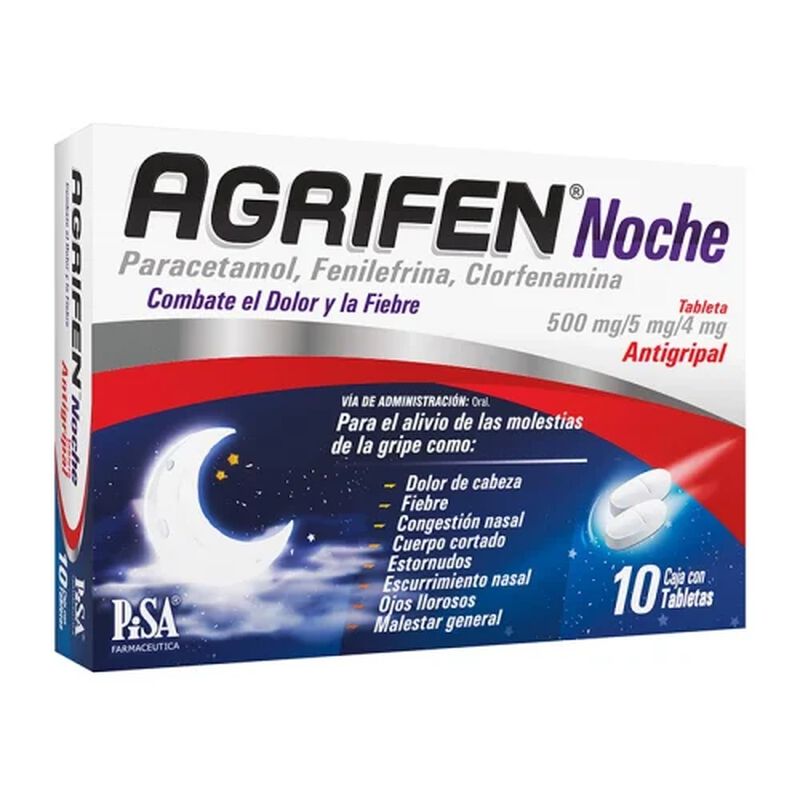 AGRIFEN NOCHE 10 TABLETAS image number null