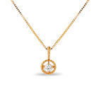 Dije De Oro Amarillo Con Cadena 14k Con 4pts De Diamante