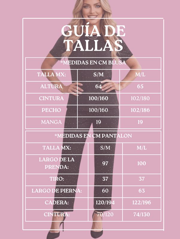 Conjunto Pantalon Y Blusa Malabis Conj-0185 Ros... image number null