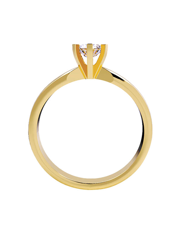 Anillo de Compromiso de 14K con Diamante de Lab... image number null