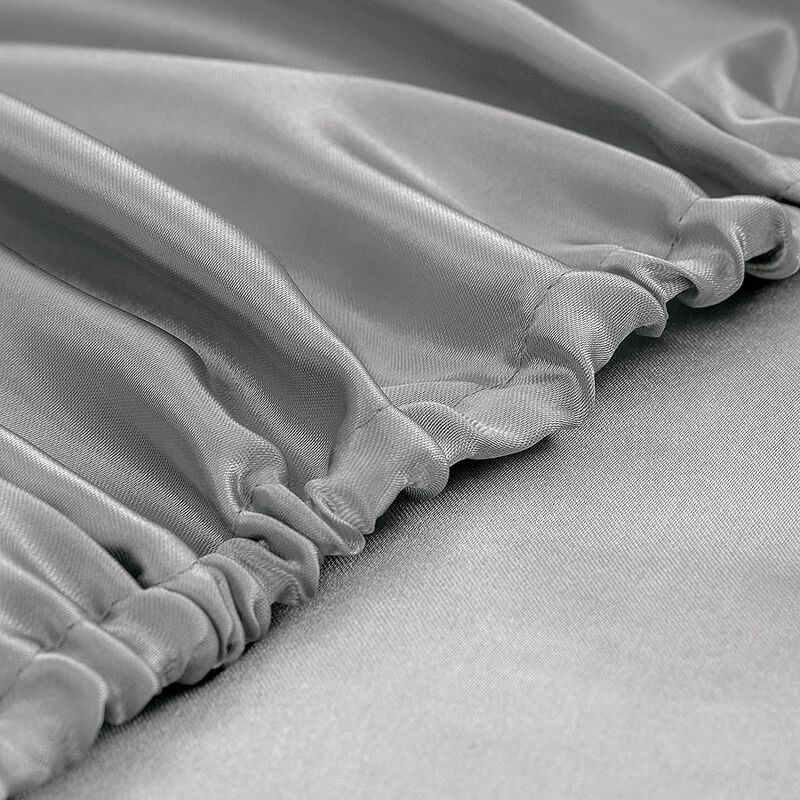 S&aacute;bana Ajustable Homiest Queen Gris Claro Sat&eacute;n... image number null