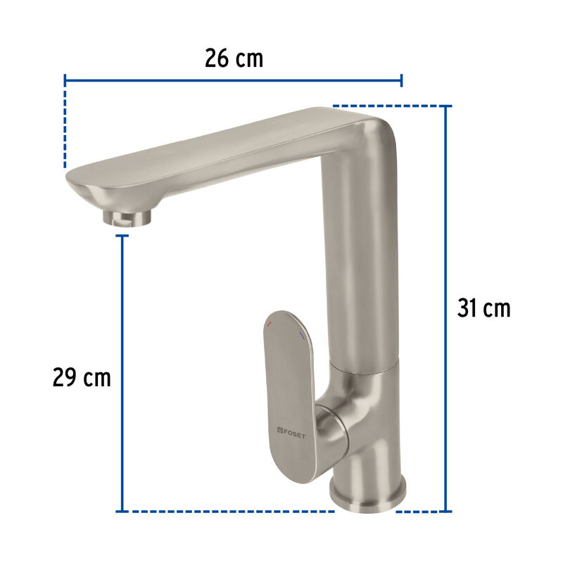 Monomando Satín Cuello Alto para Fregadero Fose... image number null