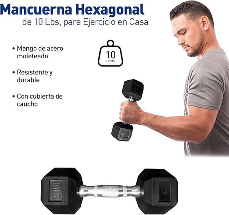 Mancuerna Hexagonal 20 lbs Bluelander image number null