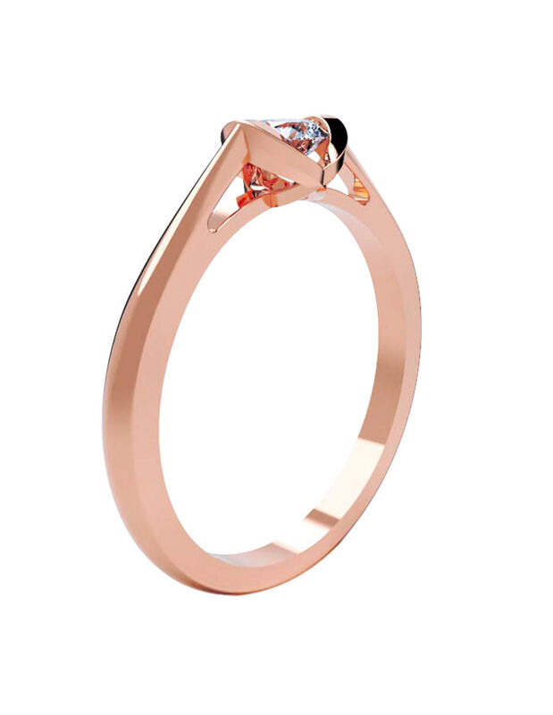 Anillo de Compromiso de 14K con Diamante de Lab... image number null