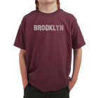 Camiseta Word Art Para Ni&ntilde;o - Barrios de Brooklyn - Granate
