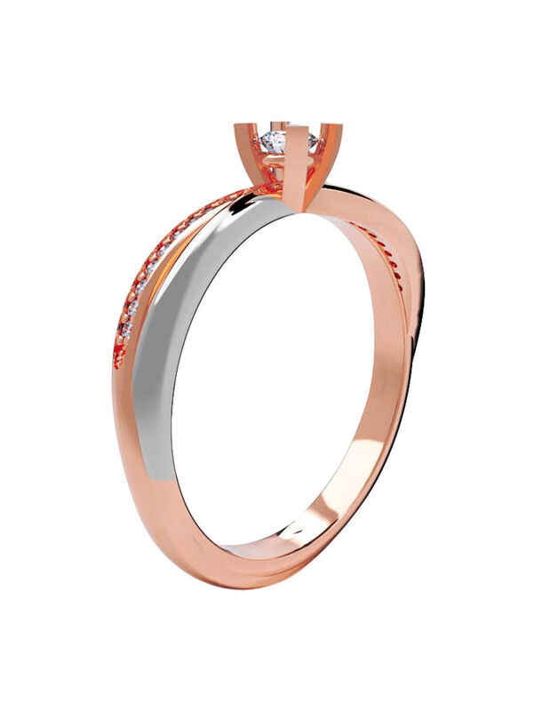 Anillo de Compromiso de 14K con Diamante de Lab... image number null