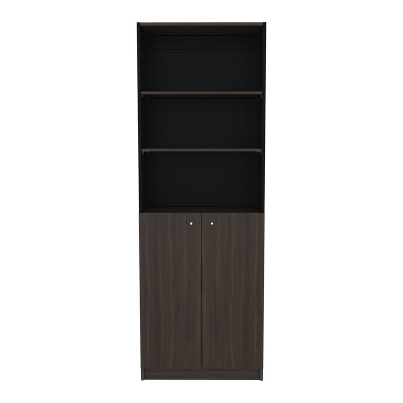 Librero Home Wengue Con Cinco Entrepa&ntilde;os Y Dos ... image number null