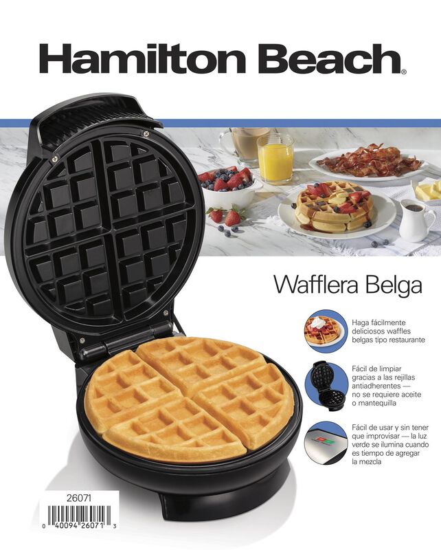 Waflera Hamilton Beach Con Antiadherente 650 W image number null