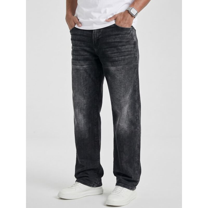 Pantalones Vaqueros JMIERR Estilo Holgado Negro... image number null