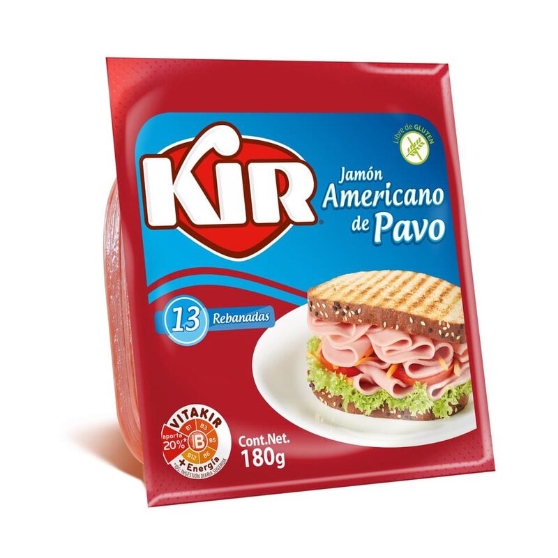 JAMON AMERICANO PAVO KIR 180GR image number null