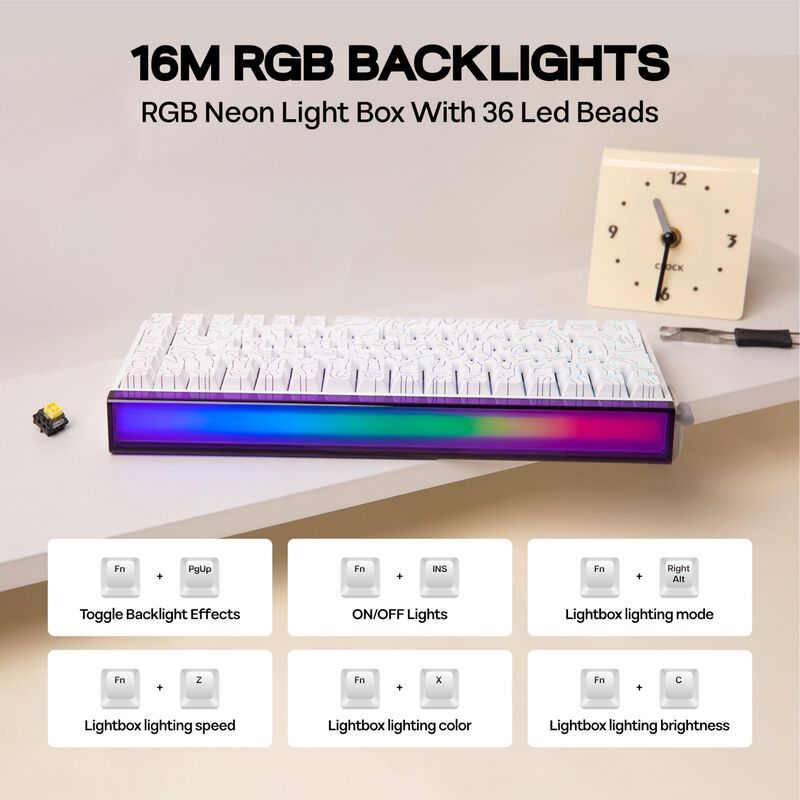 Teclado Mechlands Aula Hero84 He Con Cable 75% ... image number null