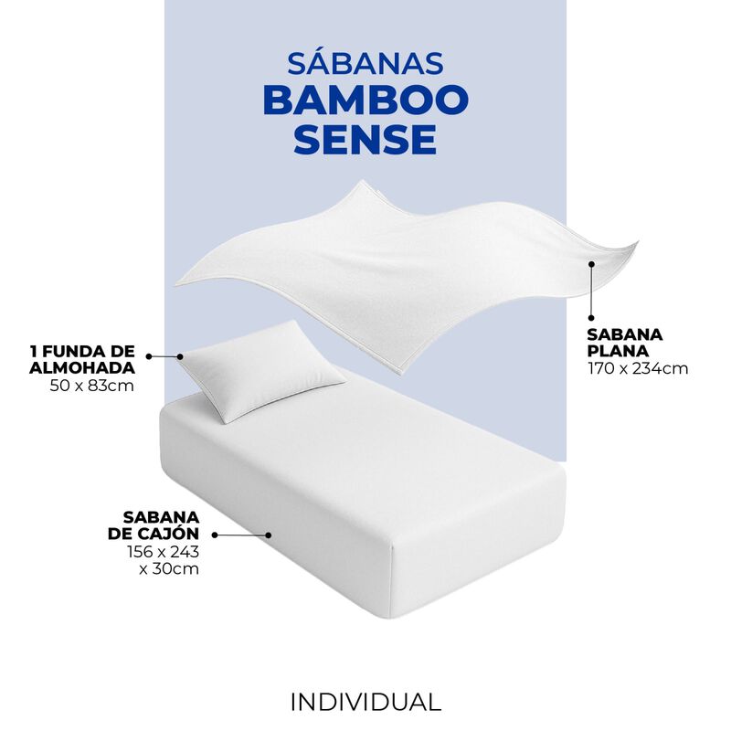 Juego De S&aacute;banas Individual Spring Air Bamboo S... image number null