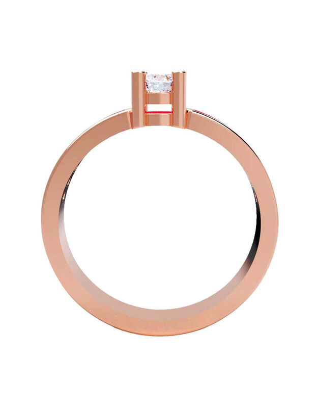 Anillo de Compromiso de 14K con Diamante de Lab... image number null