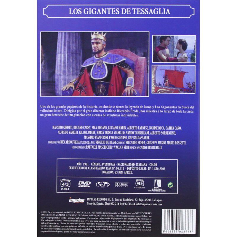 Los Gigantes De La Tessaglia [dvd] image number null