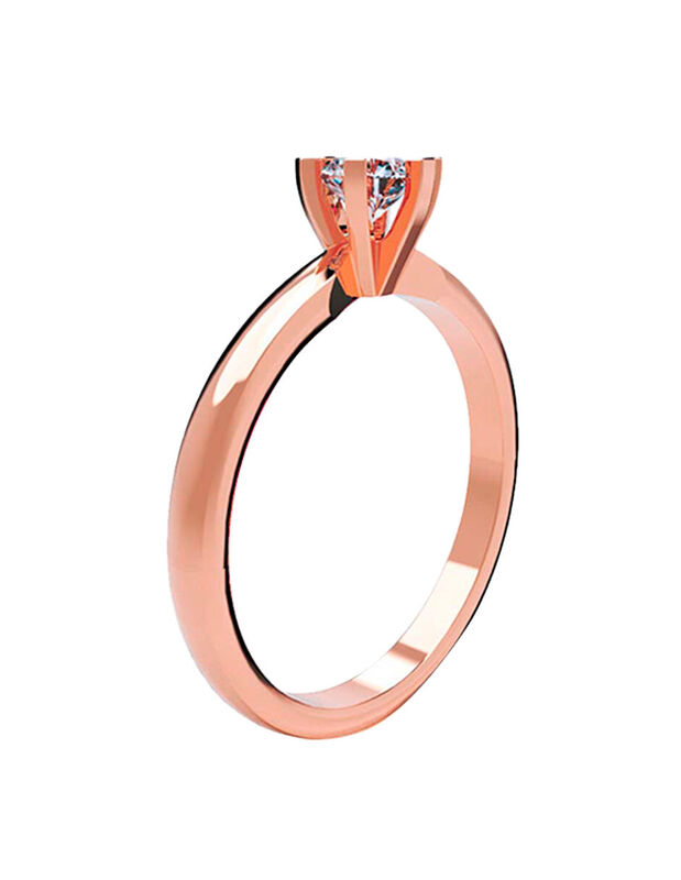 Anillo de Compromiso de 14K con Diamante de Lab... image number null