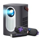Proyector Port&aacute;til Daewoo Cinemafx Phb-709 Roku Streaming Stick 4k Incluido Hd 720p 230 Ansi L&uacute;menes Wifi Airplay Miracast Pantalla Hasta 170" Hdmi Y Usb