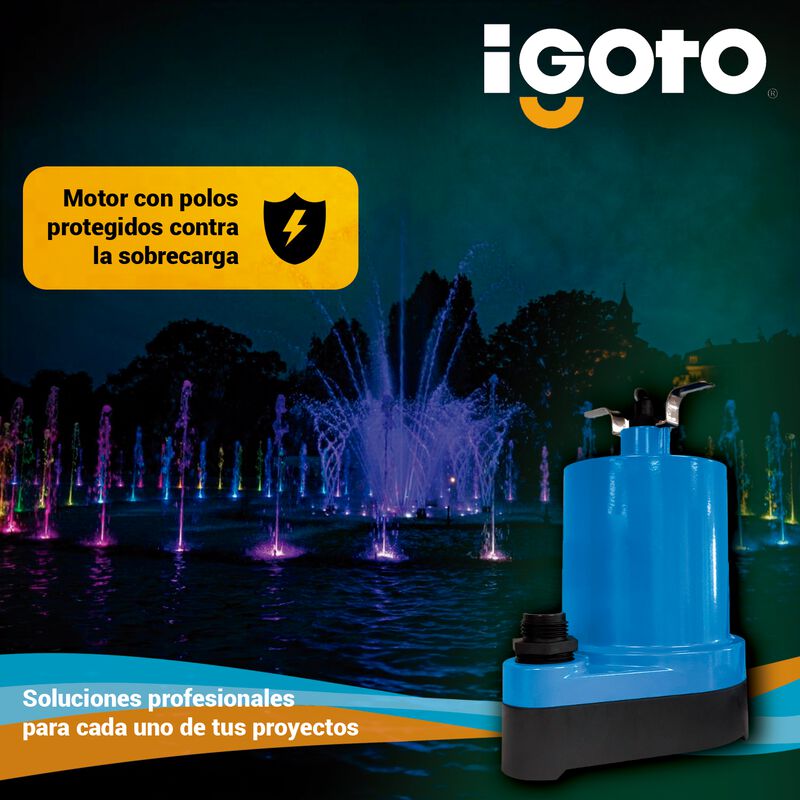 Bomba Sumergible Igoto Para Fuente 1/6 Hp 6 Met... image number null