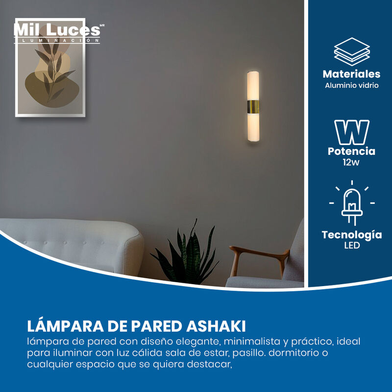 L&aacute;mpara de Pared Arbotante MIL LUCES ASHAKI I D... image number null