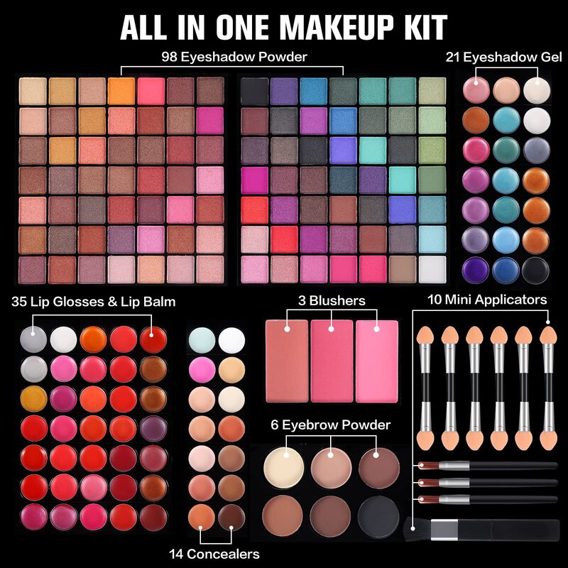 Kit De Maquillaje Morneca 177 Colores Con Espej... image number null