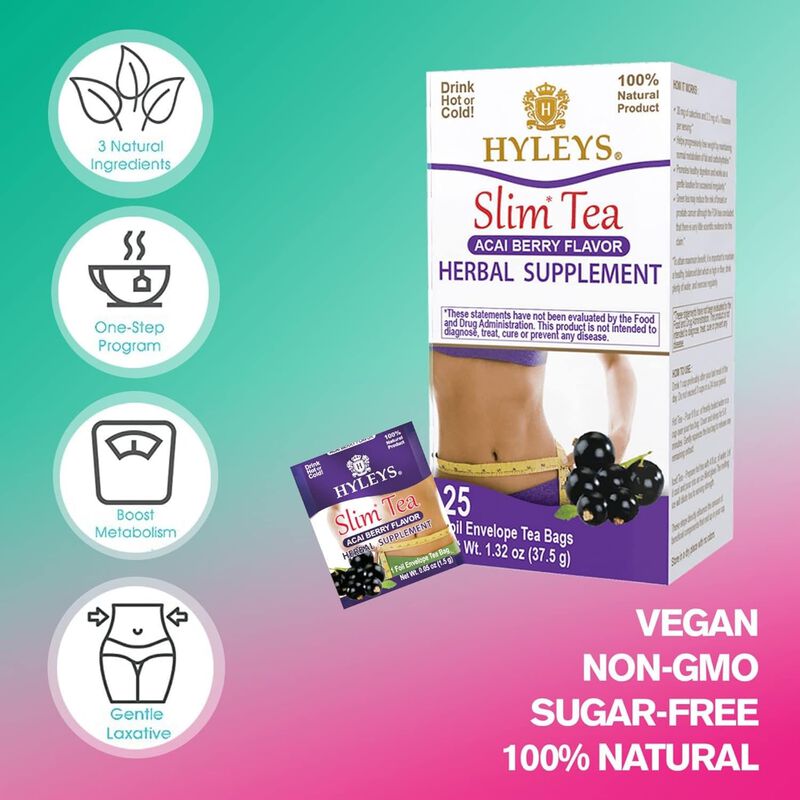 Tea Hyleys Slim Tea Para Bajar De Peso Con Acai... image number null