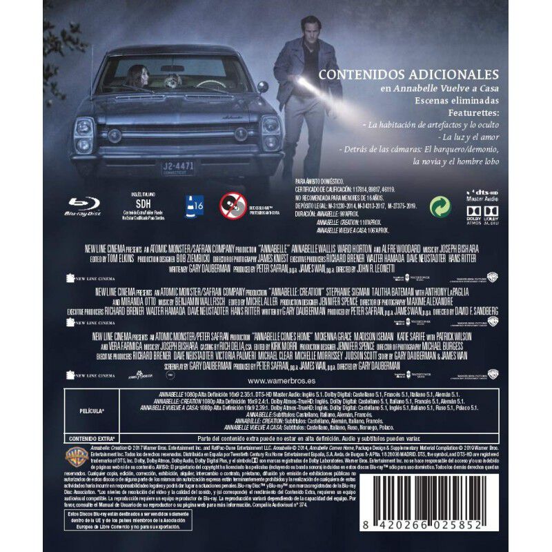 Annabelle Colecci&oacute;n 3 Pel&iacute;culas Blu-ray [blu-ra... image number null