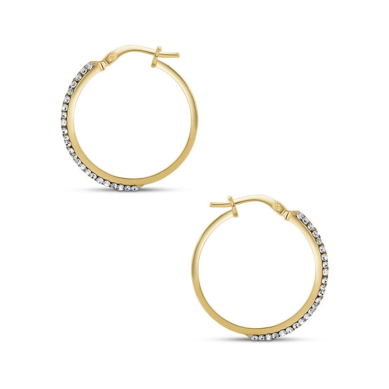 Arracadas 2Begold Amarillo Con Zirconias (20Mm ... image number null