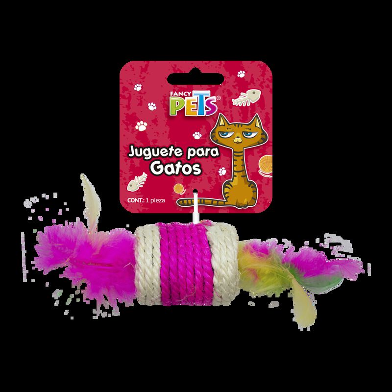 Fancy Pets Juguete En Forma De Cilindro Con Plu... image number null