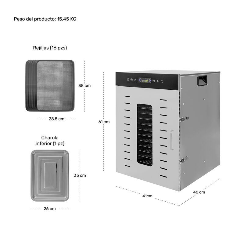 Deshidratador Alimentos 16 Bandejas Industrial ... image number null