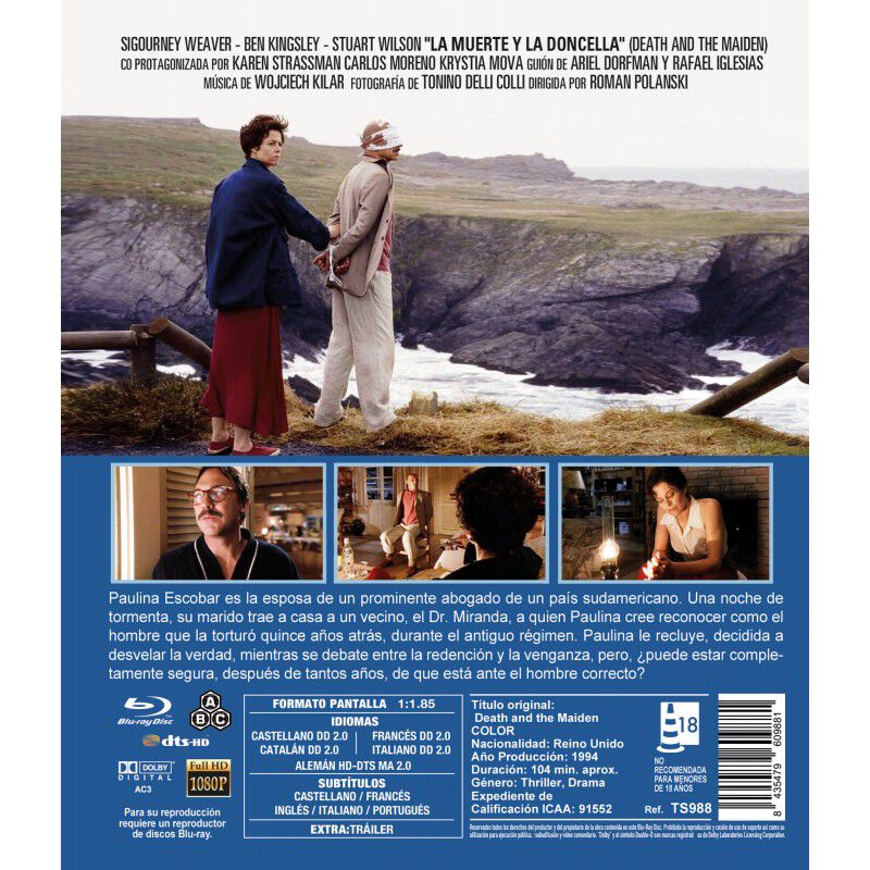 La Muerte Y La Doncella [blu-ray] (1994) Death ... image number null